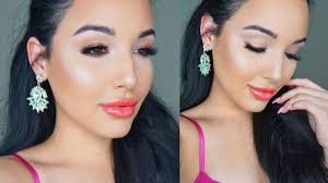 glowing spring makeup tutorial amanda