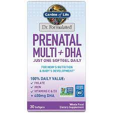 garden of life dr formulated prenatal multi dha softgels 30 count