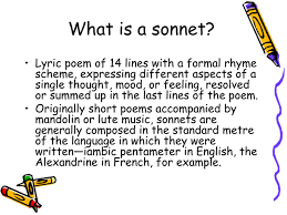 ppt what is a sonnet powerpoint