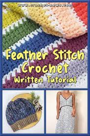 crochet feather sch written tutorial
