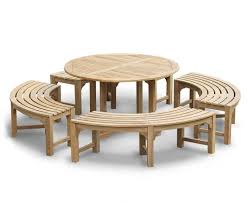 canfield round teak garden table 1 3m