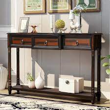 Rectangle Wood Console Table