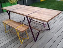 Patio Folding Table Large Solid Wood