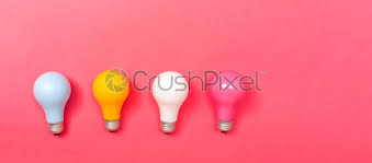 Colored Light Bulbs Stock Photo Crushpixel