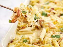 Chicken Bacon Pasta Bake Creamy gambar png