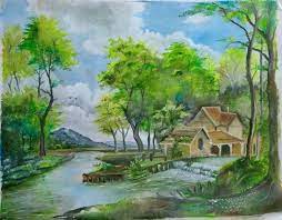 Beautiful Landscape Painting Size