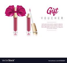 cosmetic make up gift voucher or card