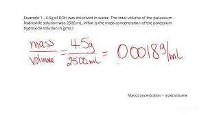 How To Calculate Mass Concentration