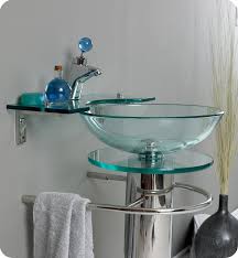 24 modern glass bathroom vanity with