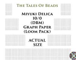 15 0 Miyuki Delica Beading Graph Paper Actual Size Seed Bead