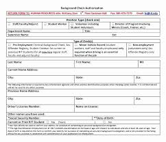 Reference Check Form Template Fresh Background Check Authorization