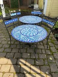 R0 Two Mosaic Tile Topped Outdoor