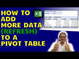 pivot table add more data in excel