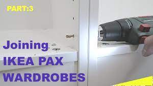 how to join ikea pax wardrobes together