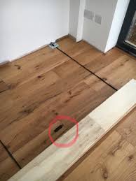 engineered oak floor laying