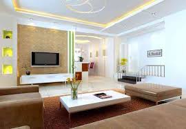 simple living room with false ceiling