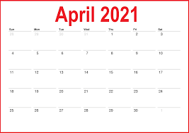 Ideal for use as a work calendar, church calendar, planner, scheduling reference, etc. April 2021 Calendar Printable Template In Pdf Word Excel Free Download