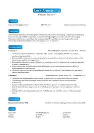 Firewall Engineer Resume Cv Example