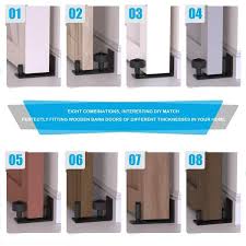 4 8 In Sliding Barn Door Floor Guide 8 In 1 Adjustable Floor Guide For Bottom Roller And Wall Mount System 2 Pack
