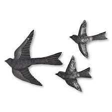 metal birds handmade in haiti set