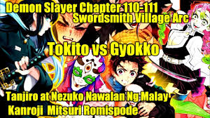 Tokito vs Gyokko | Tanjiro at Nezuko Nawalan Ng Malay Mitsuri Romisbak Demon  Slayer Chapter 110-111 - YouTube