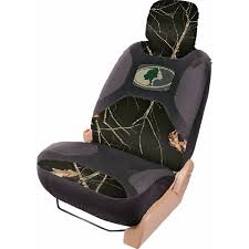 Mossy Oak Country Camo Black Seat Cover