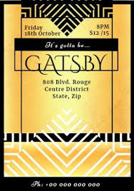 Gatsby Party Invitation Templates Create Your Own