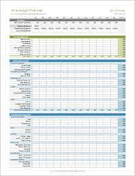 home budget worksheet template
