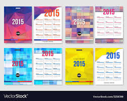 Set Of Calendar Template Brochure Geometric Design