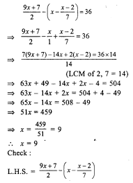 Class 7th Chapter 7 Linear Equations