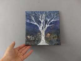 Winter Tree Painting Winter Tree Canvas