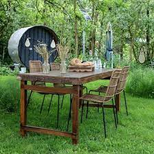 Outdoor Table Made Of Recycled Wood