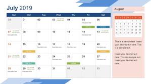 Calendar Powerpoint Templates Ppt Free Template Yearly Mkles