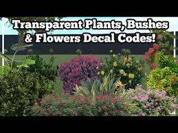 Transpa Plant Bush Flower Decal
