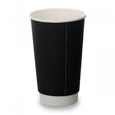 16oz Black Double Wall Paper Cups For