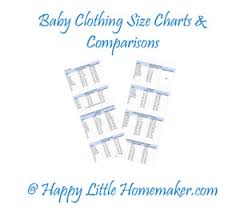 baby clothing sizes charts by height