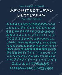 font architectural lettering stock