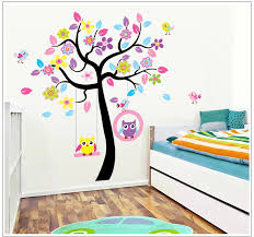 Owl Tree Wall Sticker Creative Colorful