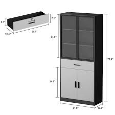 Open Shelves Display Cabinet