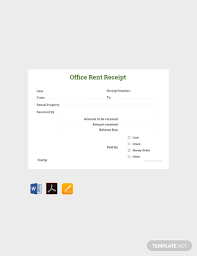 Free Office Rent Receipt Sample Download 84 Receipts In Word
