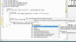 setting up connection string in asp net