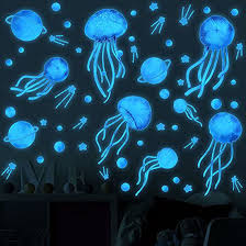Starry Sky Jellyfish Wall Sticker Glow