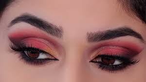 arabic red eye makeup look wearable