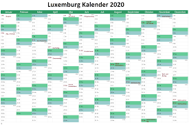 Karena selain hari, bulan pada kalender masehi umumnya, kalender. Kalenderpedia Luxemburg 2020 Kalender 2020 Ferien