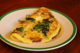 spinach bacon egg cheese omelette