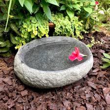 Classic corinthian birdbath with square top. Organic Stone Ground Bird Bath In 2021 Stone Bird Baths Bird Bath Garden Bird Bath