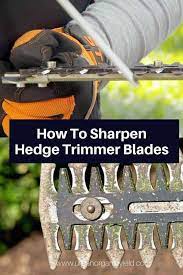 how to sharpen hedge trimmers using a