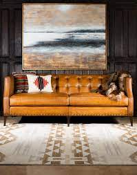 hton tufted leather sofa american