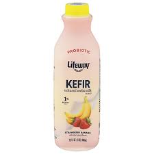 low fat strawberry kefir milk smoothie