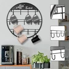 Crafties Art Iron Round Coffee Mug Rack